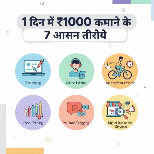 1 दिन में ₹1000 कमाने के 7 आसान तरीके !
